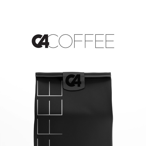 Special logo with the title 'Bold logo for a high caffeine coffee pack'