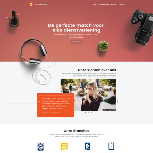 Dutch design with the title 'A website for a Dutch media company'