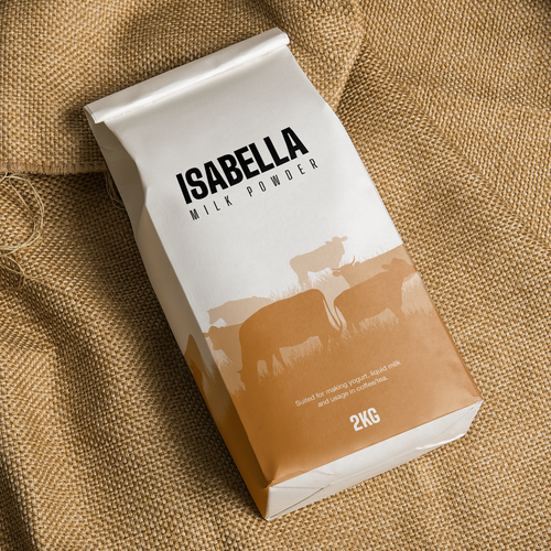 Milk packaging with the title 'Milk packaging'