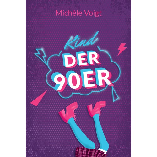 90s design with the title 'Kind der 90s'