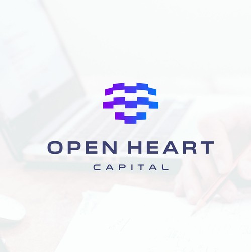 Shape design with the title 'Open Heart capital'