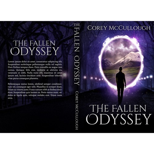 Fantasy book cover with the title 'The fallen odyssey'