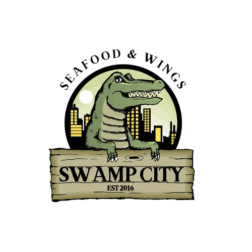 Alligator logo with the title 'restaurant logo'