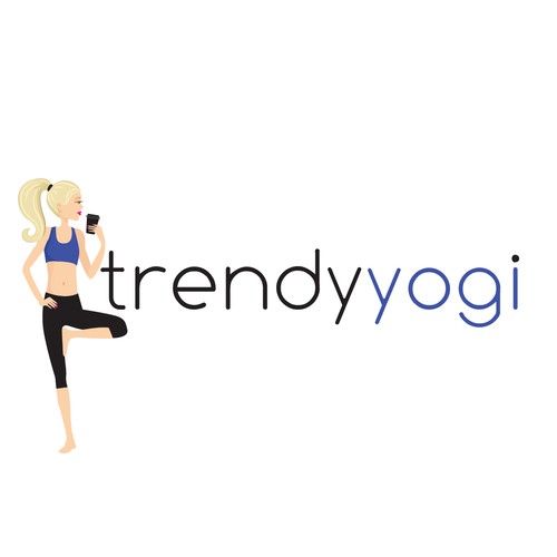 Yoga design with the title 'Modern Yoga logo'