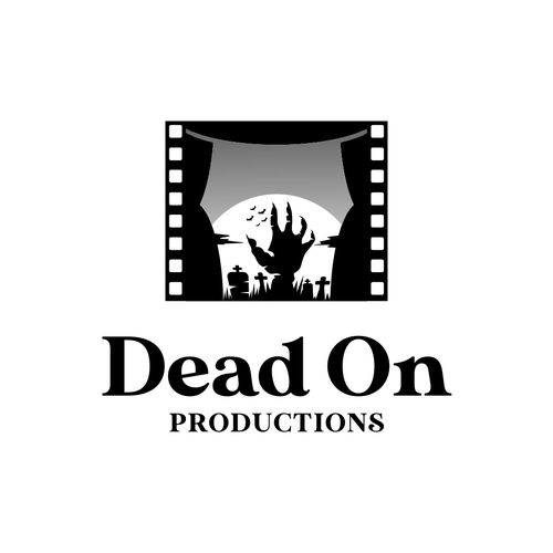 Horror logo with the title 'bold logo concept for dead on productions'