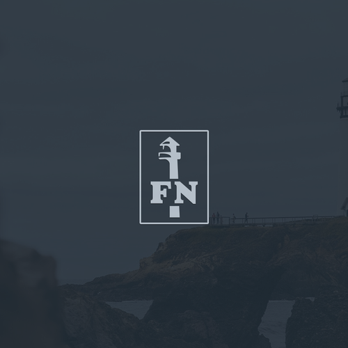 Lighthouse design with the title 'Minimalist logo proposal for consulting firm'