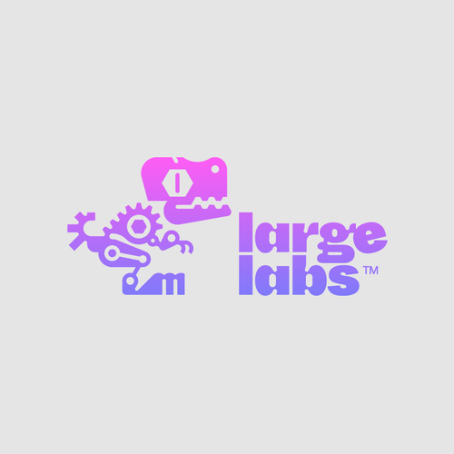 Engine design with the title 'Large Labs. Small Robot, Big Future'
