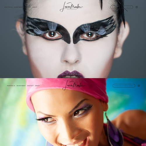 Portrait design with the title 'Website - Photographer'