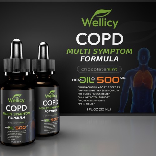 Hemp oil label with the title 'Hemp Oil '