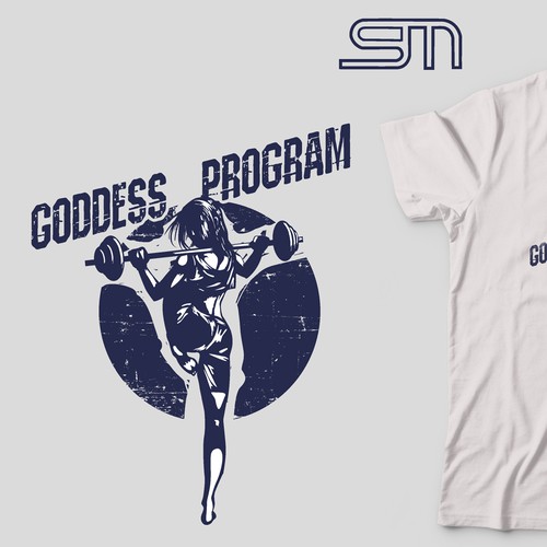 A vintage custom gym fitness T-shirt design