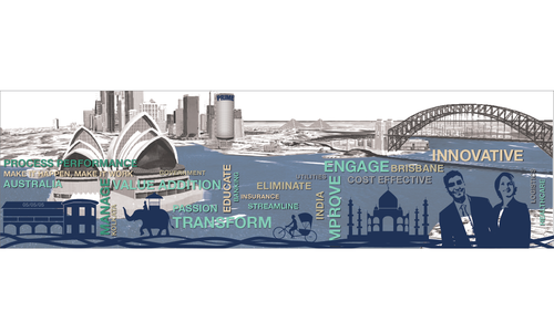 Collage artwork with the title 'Your design on my wall!'