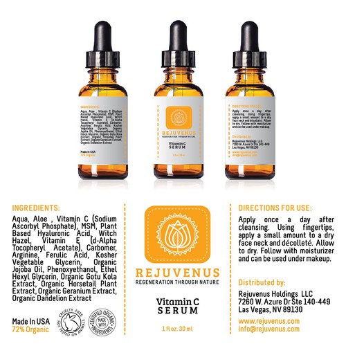 Logo label with the title 'REJUVENUS'