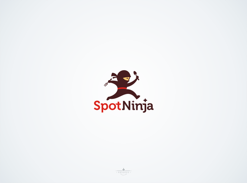 Jump logo with the title '"Spot Ninja" needs a character & logo for site that recommends whereto dine!'