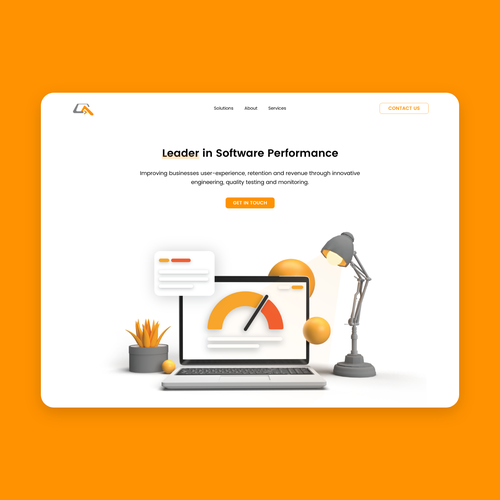 3D website with the title 'IT COMPANY WEBSITE'