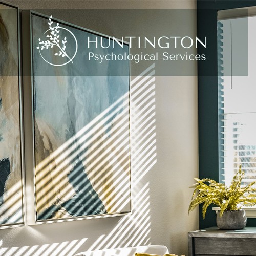 Teal design with the title 'Logo for psychology practice'