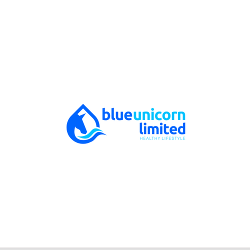 Filter design with the title 'blue unicorn'