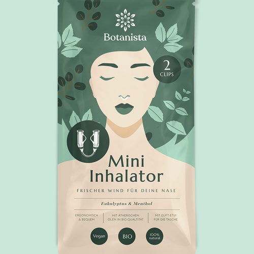 Pharmaceutical packaging with the title 'Mini-Inhalator packaging concept'