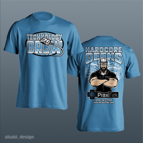 Technology t-shirt with the title 'HARDCORE GEEKS'