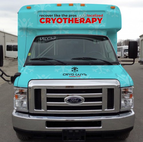 Bus design with the title 'E-450 SHUTTLE BUS WRAPPING DESIGNS'