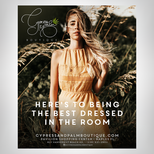 Copywriting design with the title 'Fashion ad for a retailer in Florida'