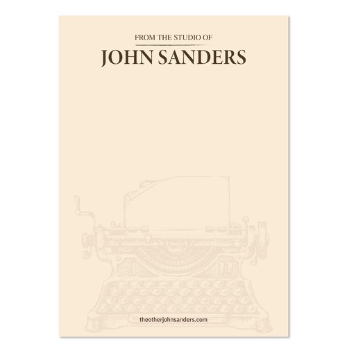 Banner artwork with the title 'Notecard design for an author'