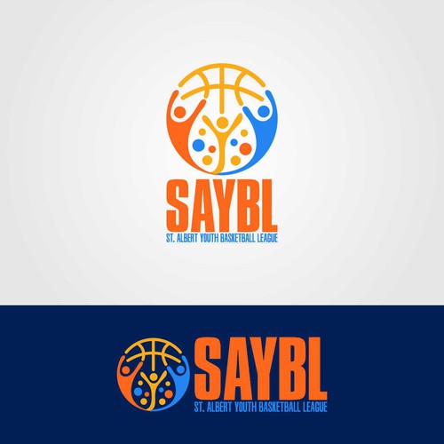 League logo with the title 'Fun Abstract Logo for Sports League'