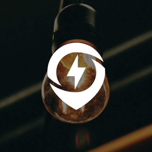 Lightning logo with the title 'Powerful logo for Onsite Electrical'
