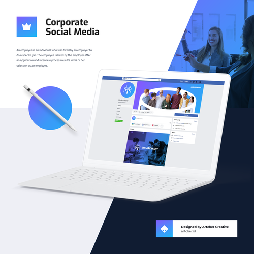 Page design with the title 'Attractive Social Media Cover'