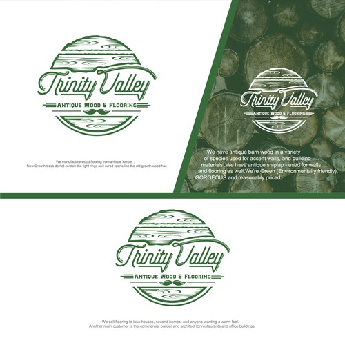Wood brand with the title 'Logo concept for Trinity Valley'