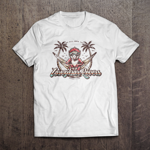 Monkey t-shirt with the title 'Winner design of a vintage illustration on a white t-shirt'