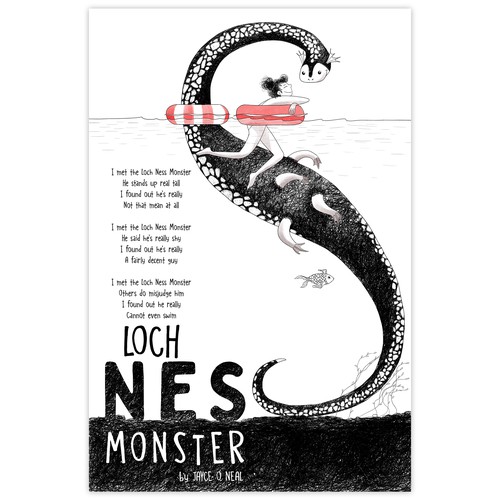 Line art illustration with the title 'Poetry illustration'