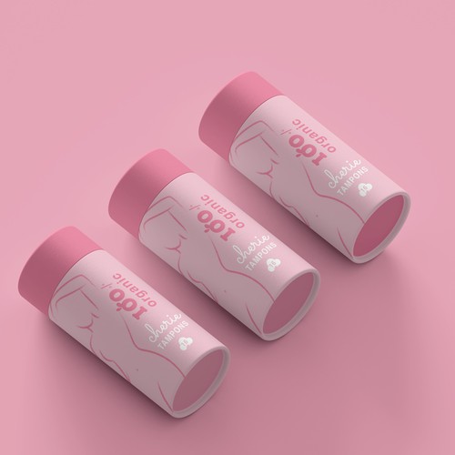 Pink packaging with the title 'Tampon box '