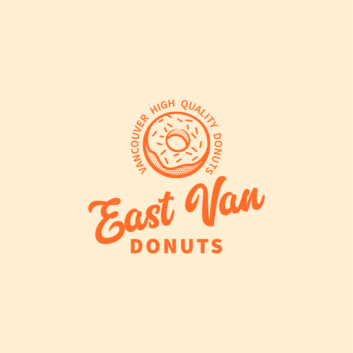 Donut design with the title 'Donuts logo concept'