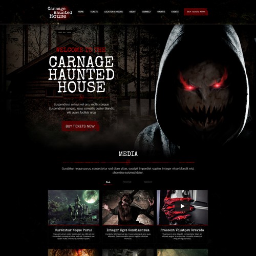 Textured design with the title 'Carnage Haunted House'
