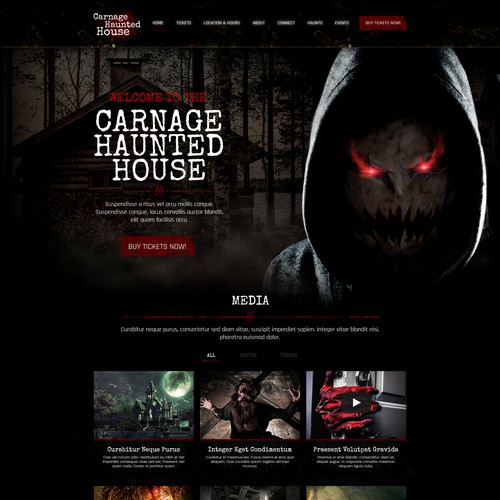 Web design Horror Games industry