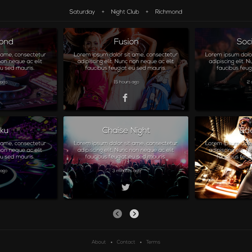 Gallery website with the title 'Venue Overview in Thumbnails for YEYA'