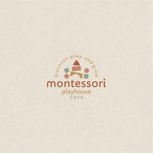 Kid logo with the title 'Logo design for Montessori Playhouse'