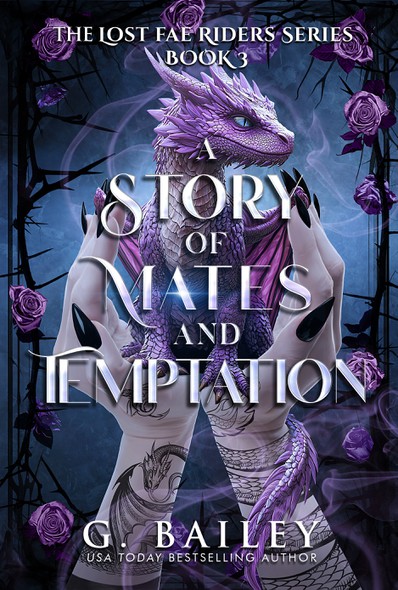 Magic design with the title 'A Story of Mates and Temptation'