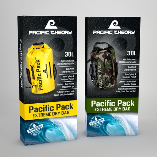 Sport packaging with the title 'Modern package design for Pacific Theory'