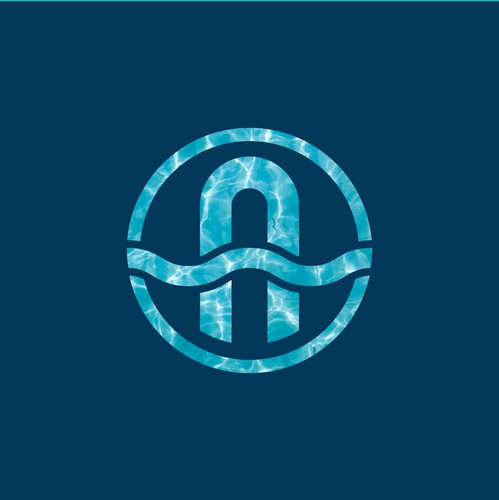 Swimming logo with the title 'Aquarobics Logo'