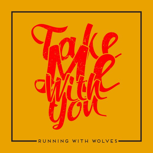 Designer artwork with the title 'CD Single design for Running With Wolves Band'
