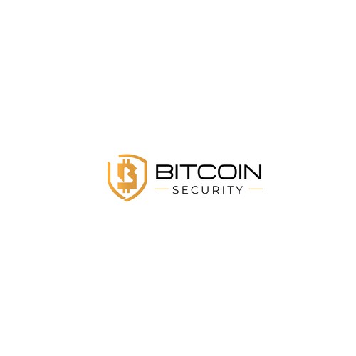 Bitcoin logo with the title 'Logo design for Bitcoin Security'