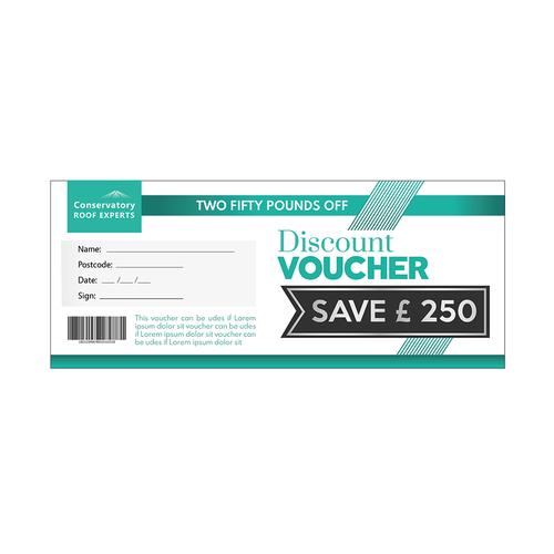Voucher design with the title 'Discount voucher'