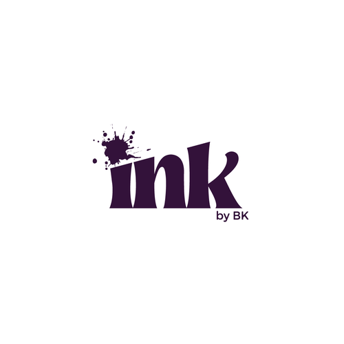 Ink logo with the title 'Typography for a tattoo shop'