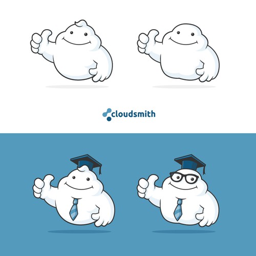 Nerd design with the title 'Cloud Mascot'