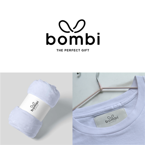 Kid's clothing logo with the title 'Gift Shop Logo Bombi'