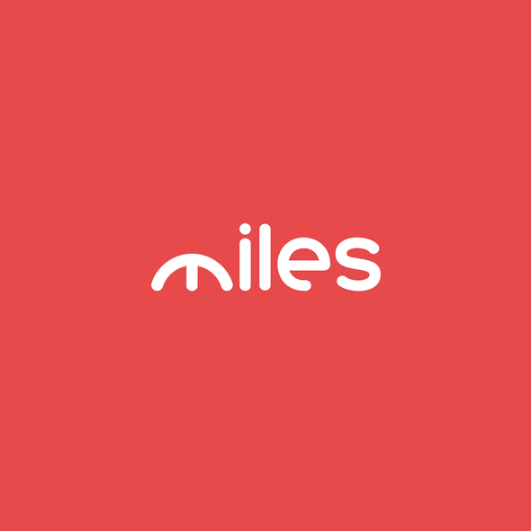 Rental logo with the title 'Logo concept for Miles car rental'