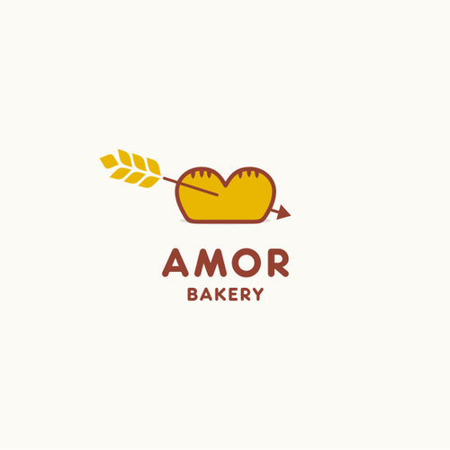 Cake logo with the title 'Amor Bakery Logo Contest'