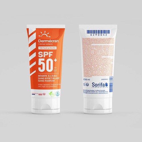 Skincare packaging with the title 'Label Design'