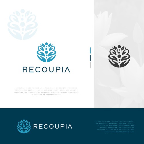 Holistic logo with the title 'Logo Recoupia'